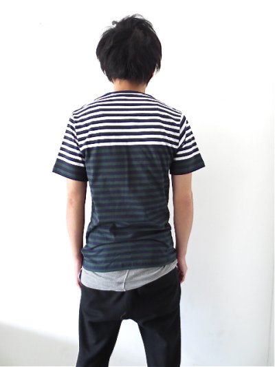 画像3: undecoratedMAN / ボーダー半袖Tシャツ【通常販売価格より40%off】