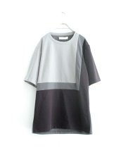 画像1: ETHOSENS /  スクウェアパネル切替Tシャツ (1)