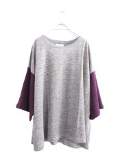 画像1: STOF / リネン配色リラックスTシャツ (1)