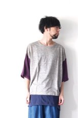画像8: STOF / リネン配色リラックスTシャツ (8)