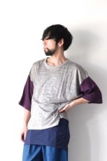 画像4: STOF / リネン配色リラックスTシャツ (4)