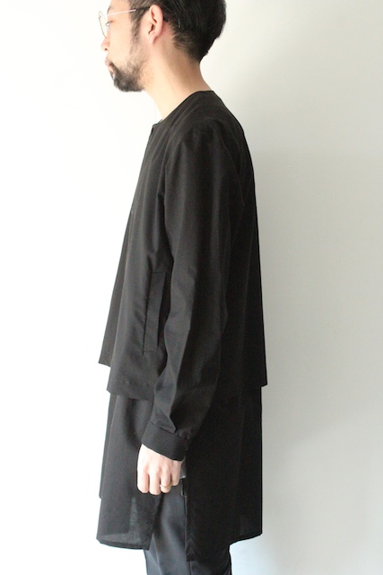 ETHOSENS / レイヤードロングシャツ