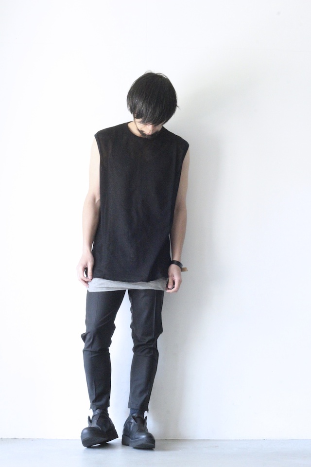 yoshio kubo(ヨシオクボ) / メッシュノースリーブT(MESH NO SLEEVE T 
