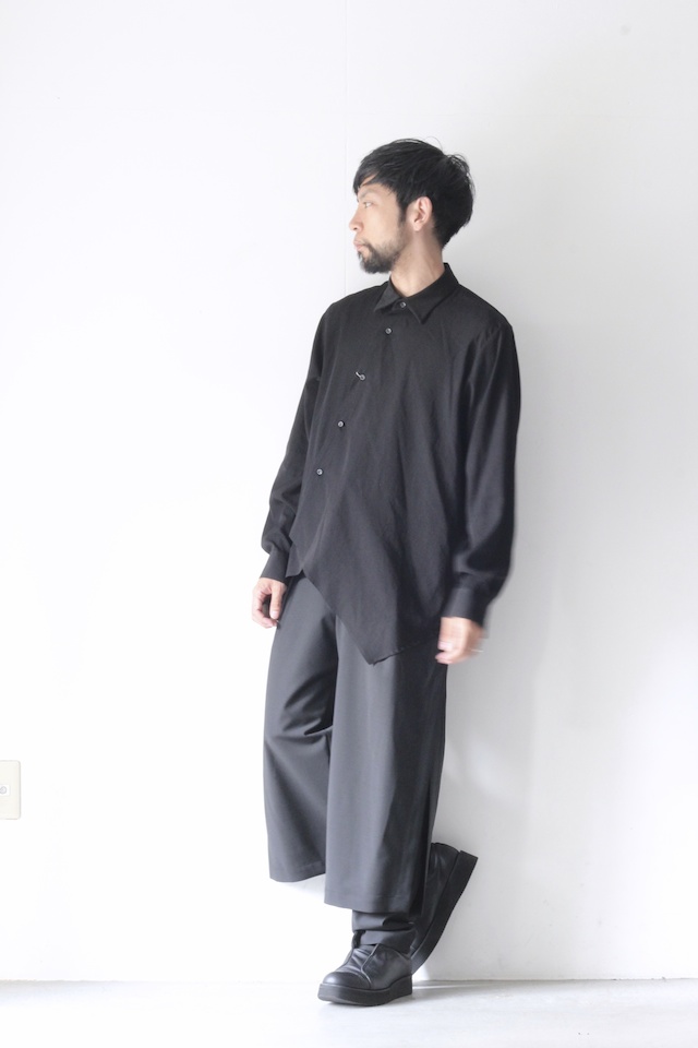 ETHOSENS(エトセンス) / E217-201(テンセルレイヤーロングシャツ)の 