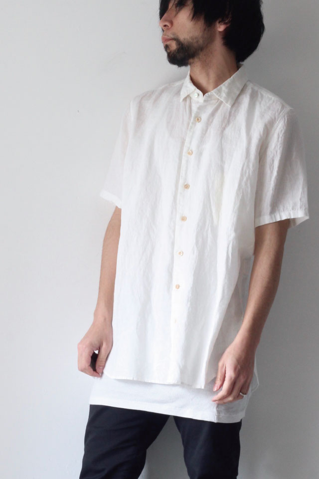 suzuki takayuki(スズキタカユキ) /半袖リネンシャツ(SHORT SLEEVE 