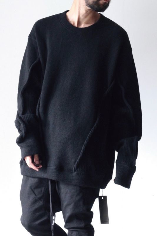 A.F ARTEFACT / ニット切替オーバーサイズプルオーバー（KNIT COMBI 