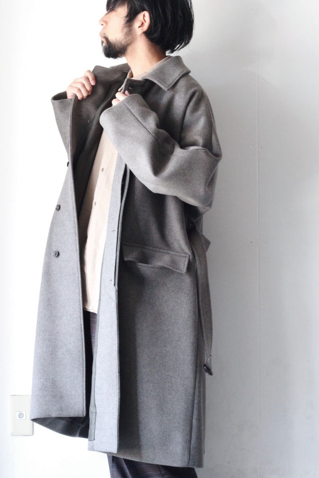 UNUSED アンユーズド 18AW 日本製 Wool and hemp / Overcoat. フーデッドメルトンオーバーコート US1478 2 ベージュ アウター【UNUSED】