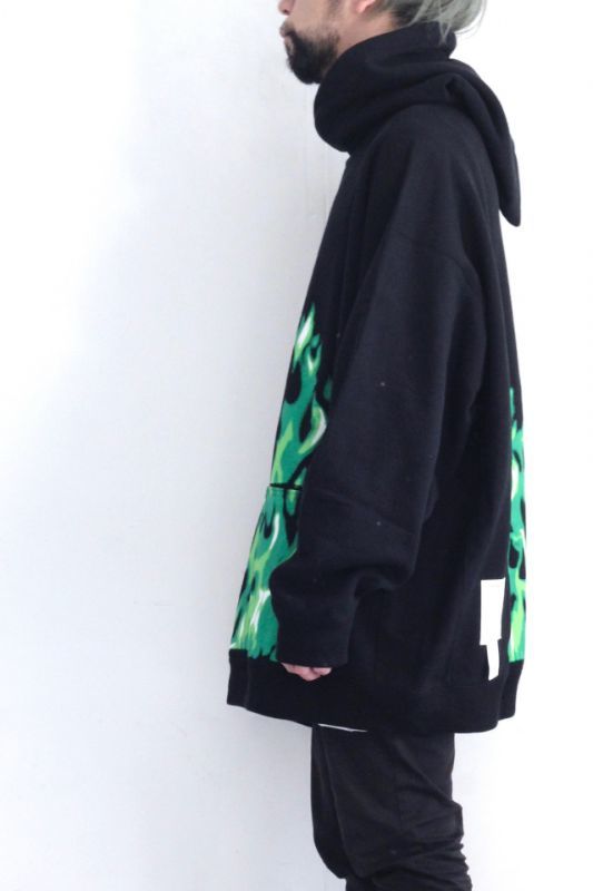TENDER PERSON(テンダーパーソン) / プリントビッグフーディ:FLAME 男女兼用 HOODIE PETTERN FLAME PERSON_ TENDER パーカー