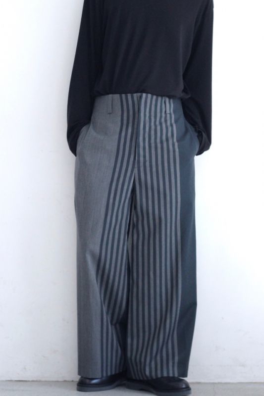 ETHOSENS(エトセンス) / PANEL STRIPE SLACKS / E119-703(パネル 『プロジェクトEGG』 ETHOSENS エトセンス スラックス パネルストライプ スラックス