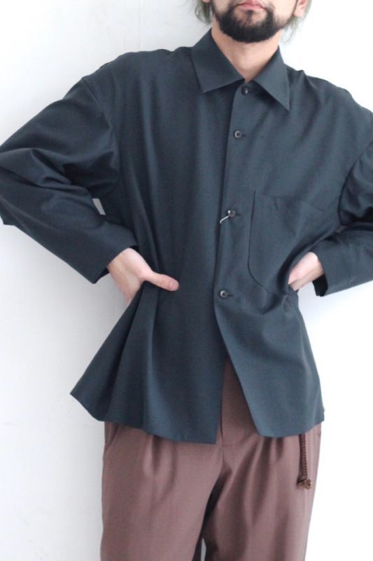 ETHOSENS(エトセンス) / TROPICAL DRAPEY SHIRT / E119-301（ワイド 