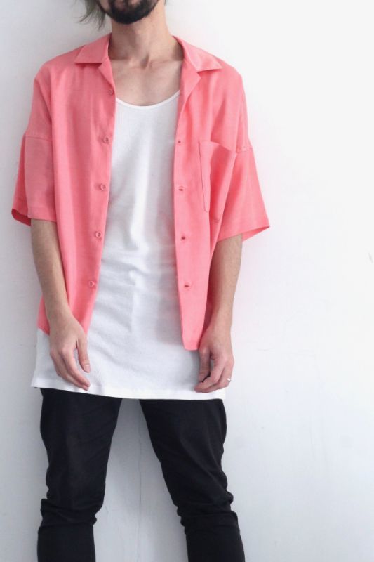 SISE(シセ) / オープンカラーシャツ:OPEN COLLAR SHIRT[19SS-SH05]の 