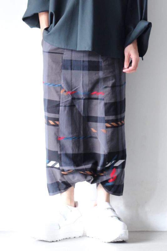 STOF(ストフ) / NOISE CHECK SARROUEL PANTS / SF19SS-14（ノイズ 