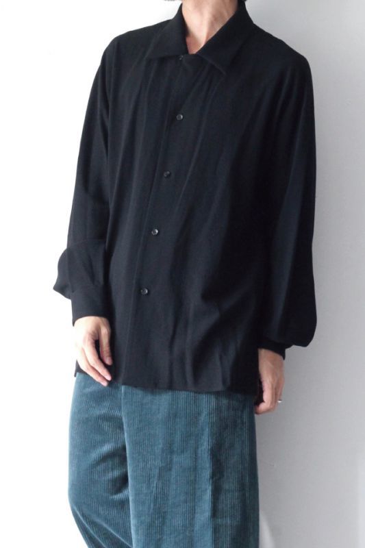 ETHOSENS(エトセンス) /EMBOSSES OPEN COLLAR SHIRT / E219-205