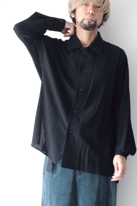 ETHOSENS(エトセンス) /EMBOSSES OPEN COLLAR SHIRT / E219-205 