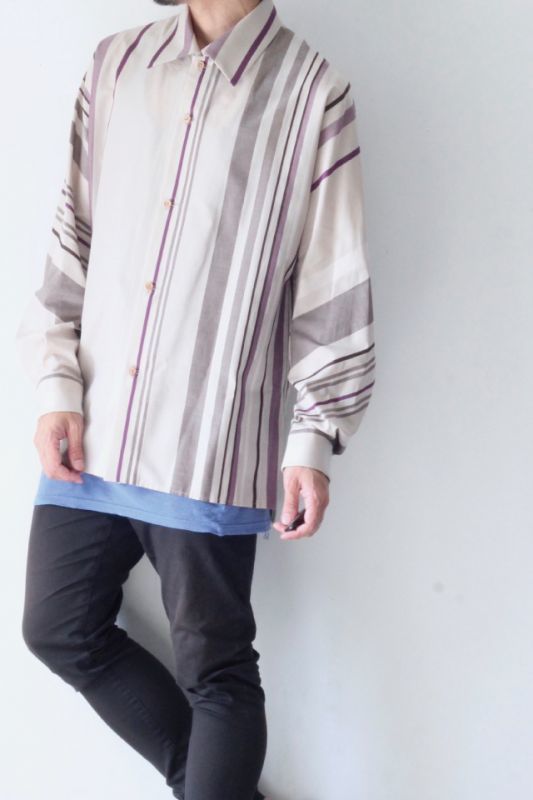 ETHOSENS(エトセンス) /STRIPED SHIRT / E219-206（ストライプシャツ