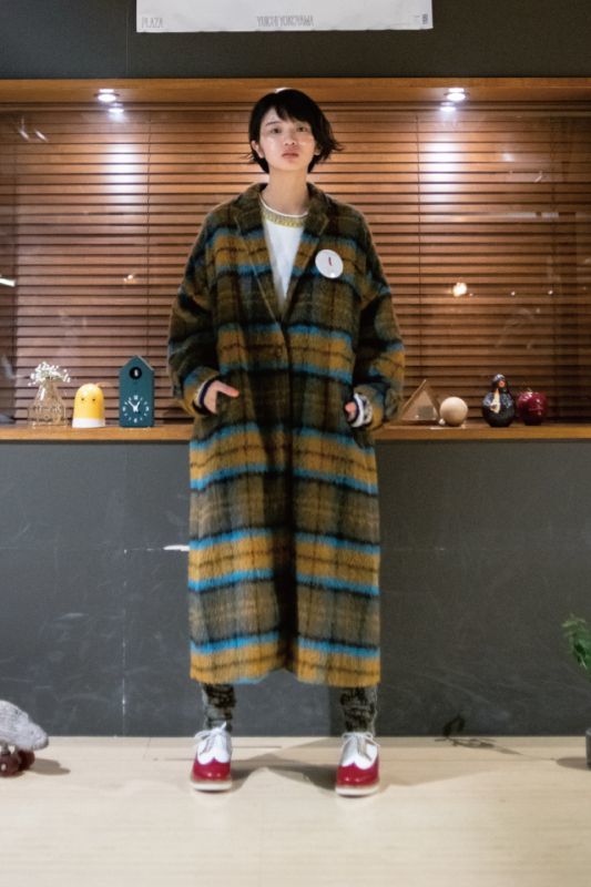 STOF(ストフ) / CHECK COAT / SF19AW-02（バグチェックシャギーコート