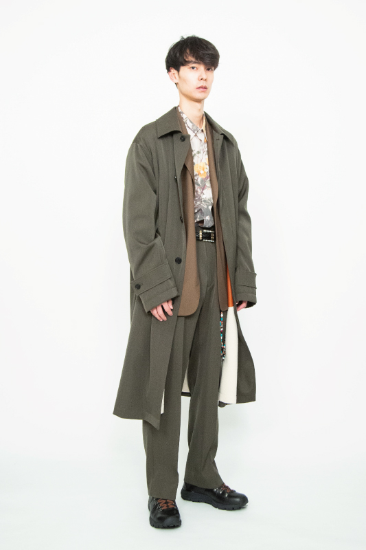 アリシアスタンTuck Sleeve Soutien Collar Coat