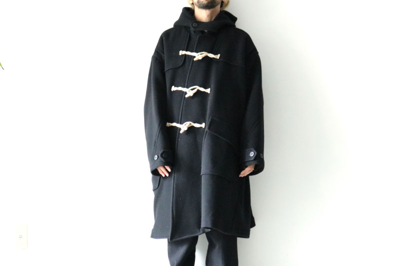 yoshiokubo ヨシオクボ 20AW TWIST DUFFLE COAT ツイストダッフルコート ブラック 3