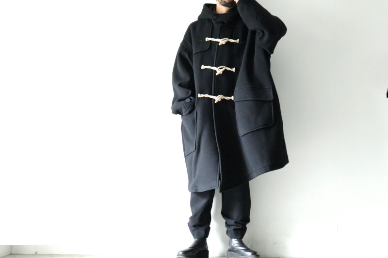 yoshiokubo ヨシオクボ 20AW TWIST DUFFLE COAT ツイストダッフルコート ブラック 3