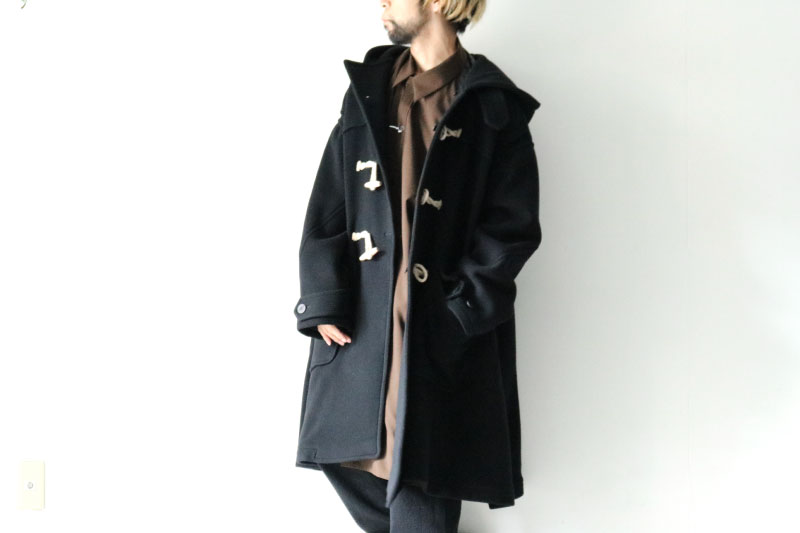 yoshiokubo ヨシオクボ 20AW TWIST DUFFLE COAT ツイストダッフルコート ブラック 3