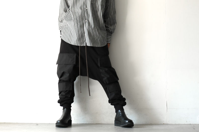 A.F ARTEFACT / ミリタリーサルエルパンツ（KNIT COMBI MILITARY 