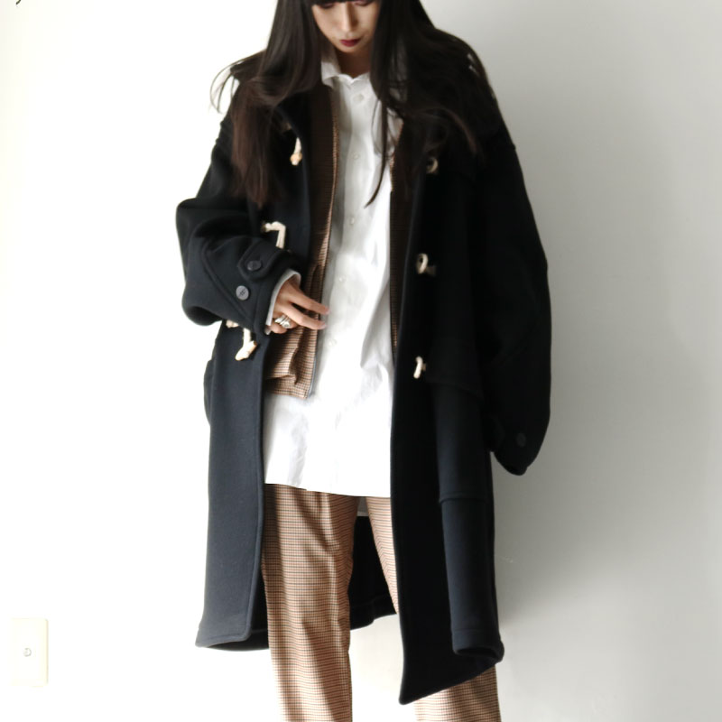 yoshiokubo ヨシオクボ 20AW TWIST DUFFLE COAT ツイストダッフルコート ブラック 3