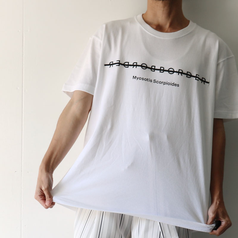 SISE(シセ) / エンブロイダリーTシャツ:BORDER FRONT T-SHIRTS[21SS-IS 