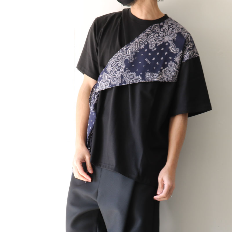 yoshio kubo GROUNDFLOOR(ヨシオクボ) /スカーフTシャツ(SCARF S/S T "PAISLEY"[YKS21109