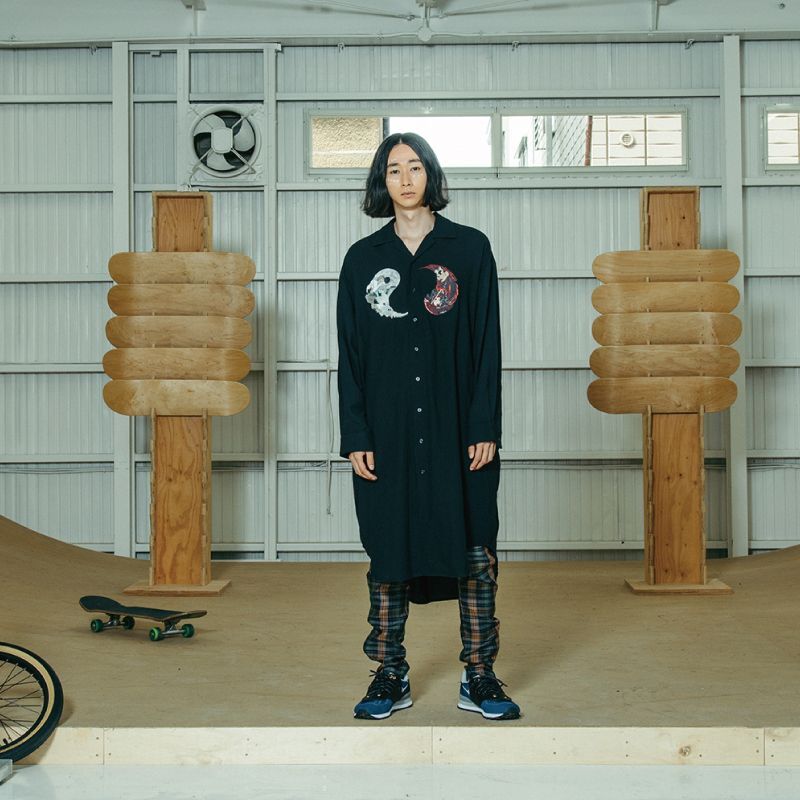 Stof ストフ ロングシャツ In And Yan Long Shirt Sf21ss 18 の通販 公式取り扱いセレクトショップ Aluvous 一万円以上送料無料 大阪 中崎町