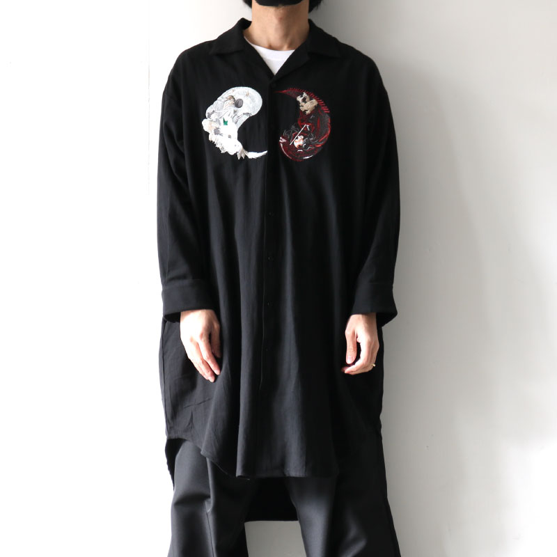 ストフ　IN And YAN Long Shirt   ブラック