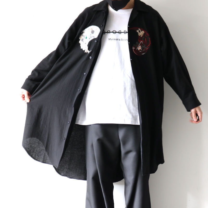 ストフ　IN And YAN Long Shirt   ブラック