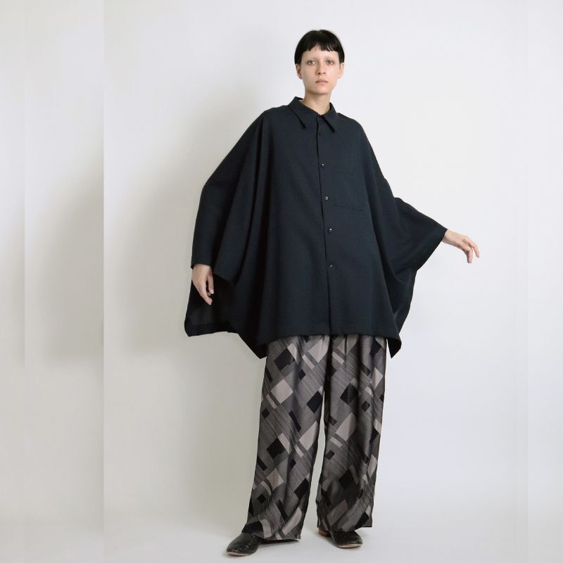 ETHOSENS(エトセンス) /PONCHO SHIRT / E121-601（ポンチョシャツ)の