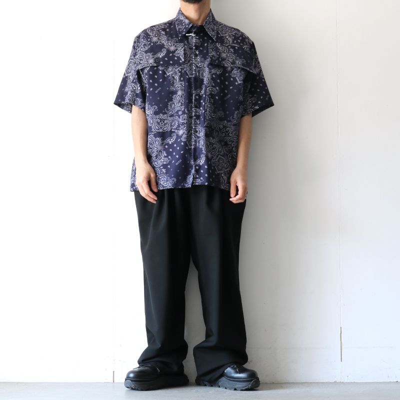 yoshio kubo GROUNDFLOOR(ヨシオクボ) S/Sペイズリーシャツ(S/S SHIRTS 