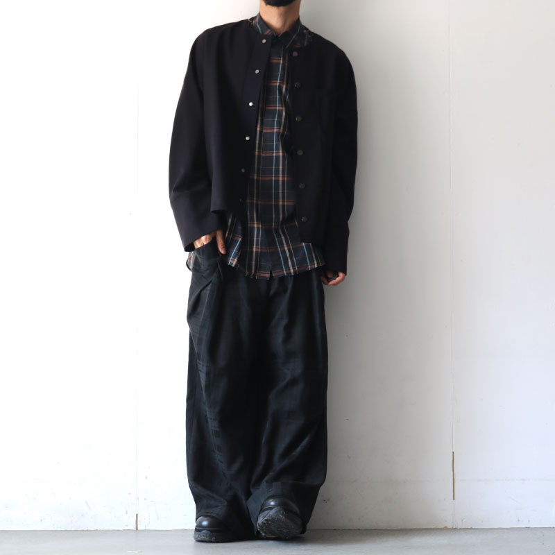 日本製】 SISE シセ 2015SS ノーカラーストライプジャケット ノー