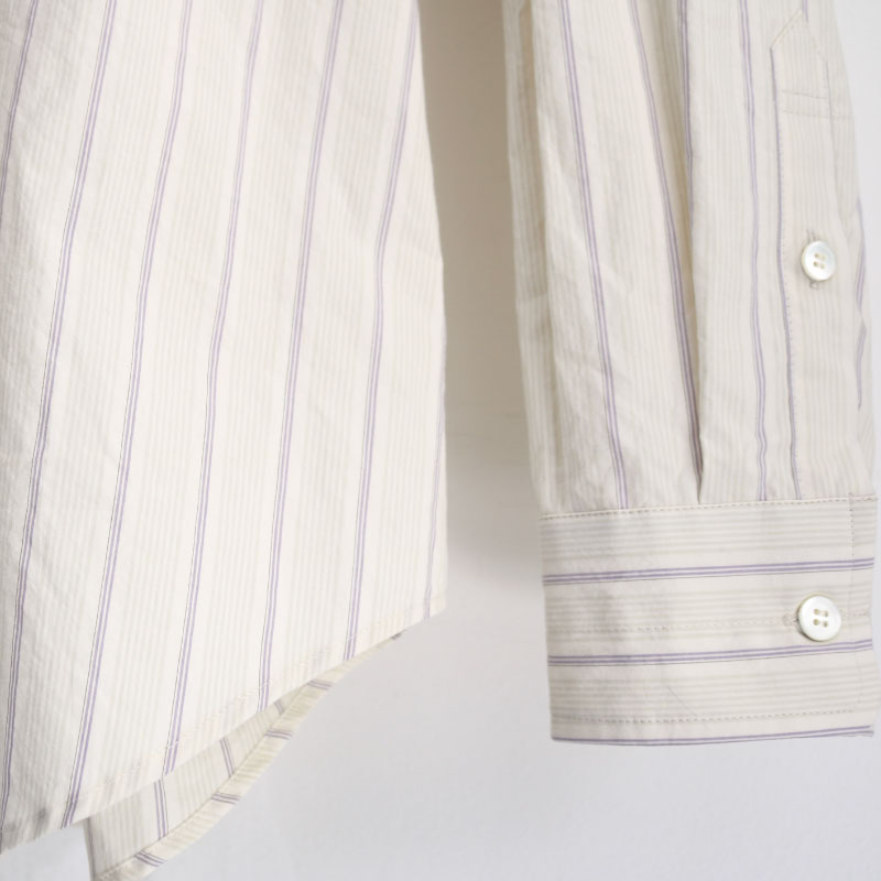 UNDECORATED(アンデコレイテッド)ストライプシャツ(WASHED COTTON