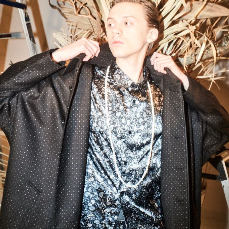 SISE(シセ) / ドットステンカラーコート：DOTS STAIN COLLER COAT[21AW 