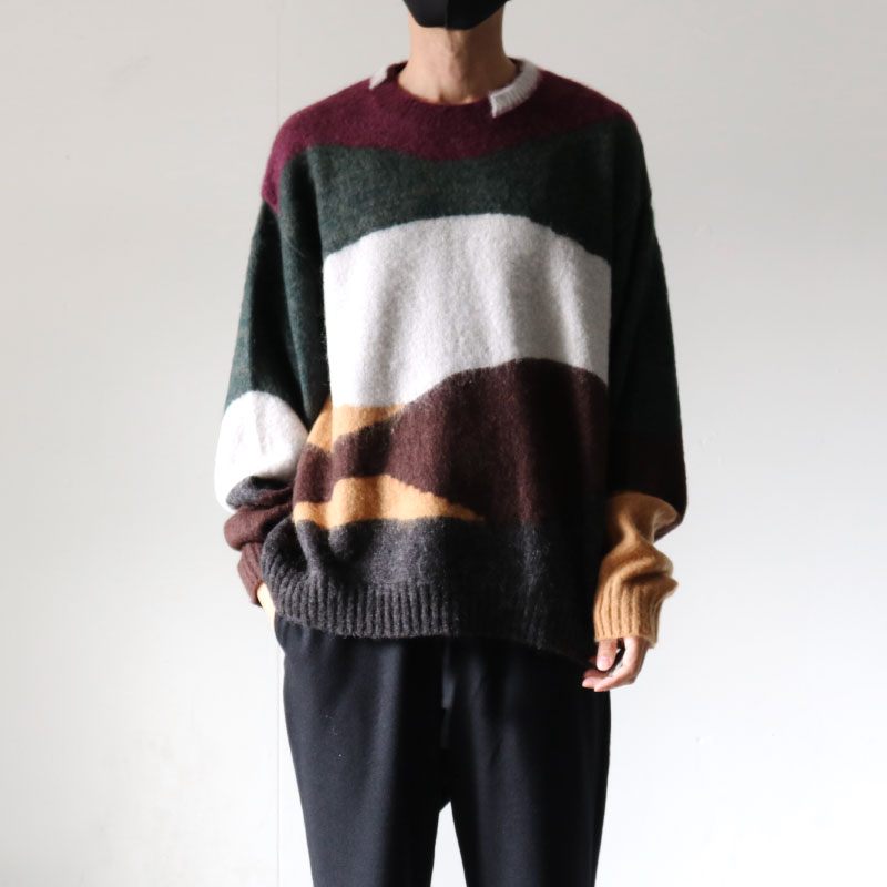 TAUPE[トープ] / モヘアインターシャニット（MOHAIR INTARSIA CREWNECK ...