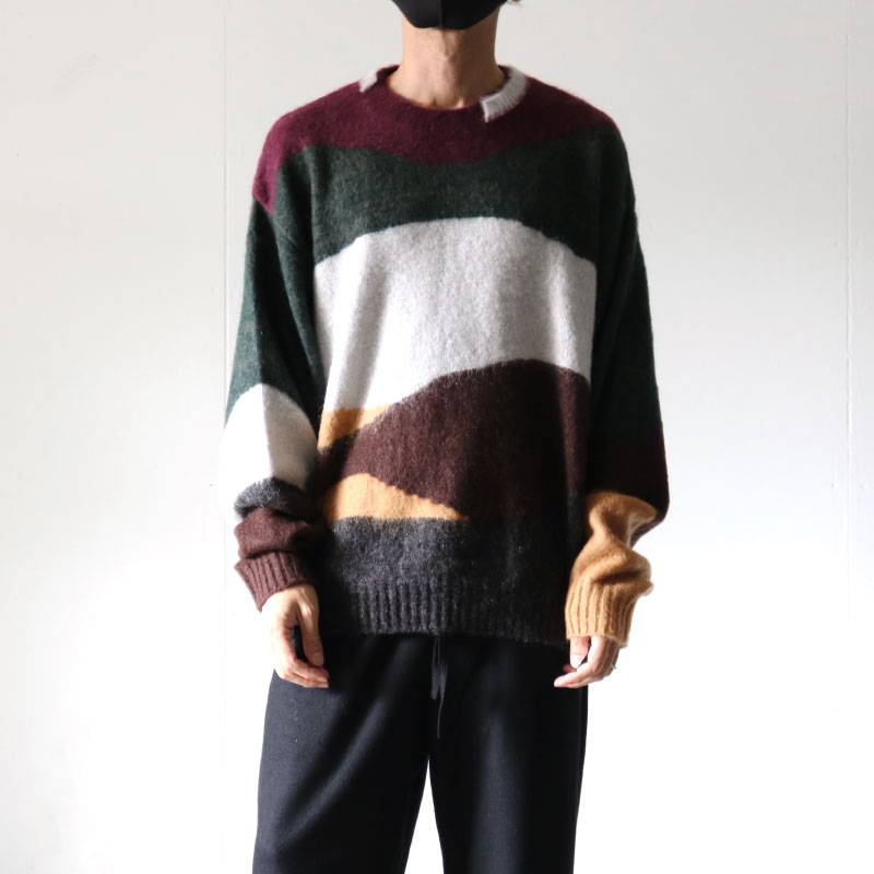 TAUPE[トープ] / モヘアインターシャニット（MOHAIR INTARSIA CREWNECK 