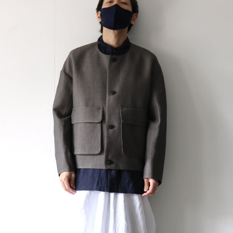 ETHOSENS(エトセンス) / COLLARLESS BLOUSON / 5E122-44（カラーレス