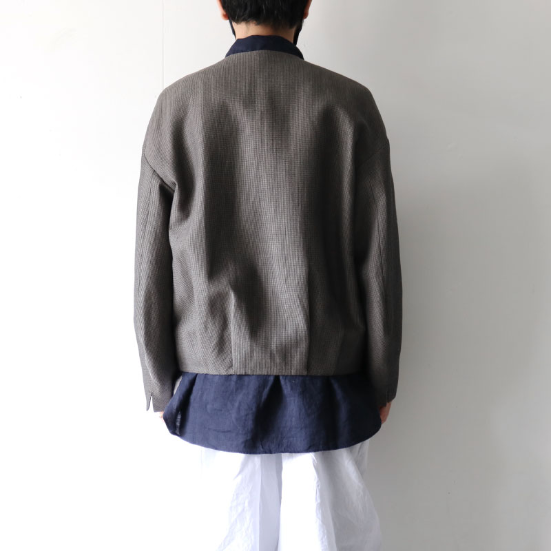 ETHOSENS(エトセンス) / COLLARLESS BLOUSON / 5E122-44（カラーレス