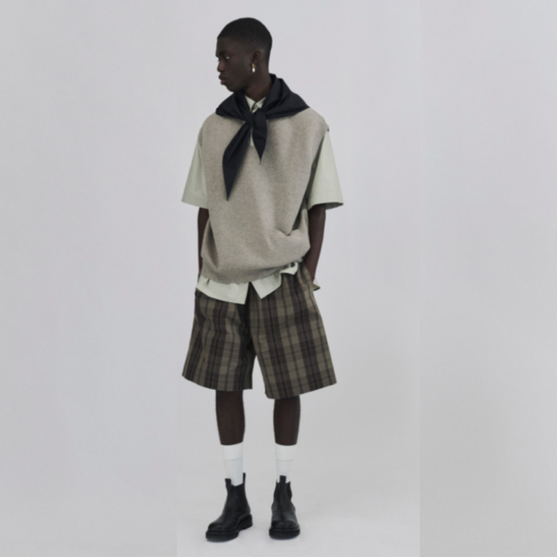 STUDIO NICHOLSON / 12GG MERINO KNIT VEST-