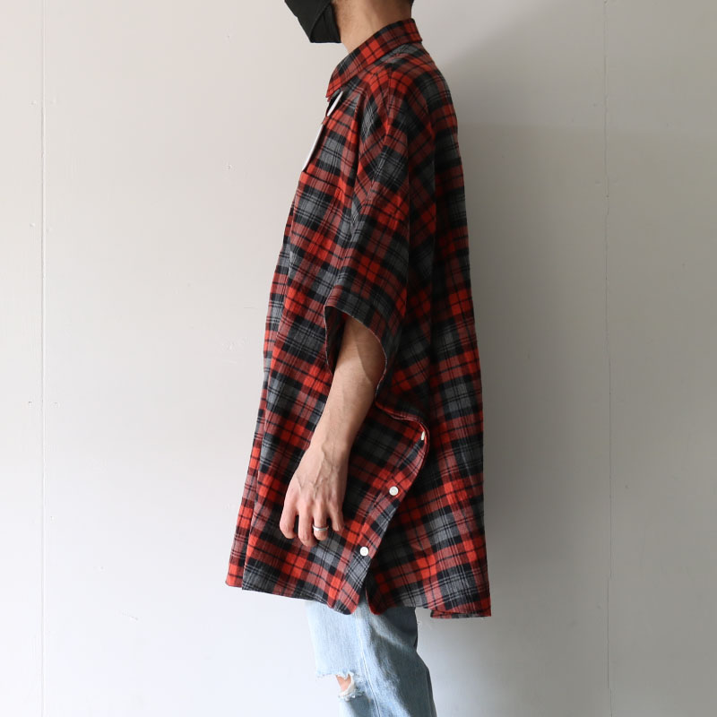 STOF(ストフ) / ポンチョシャツ（CHECK PONCHO SHIRT[SF22SS-07]）の 