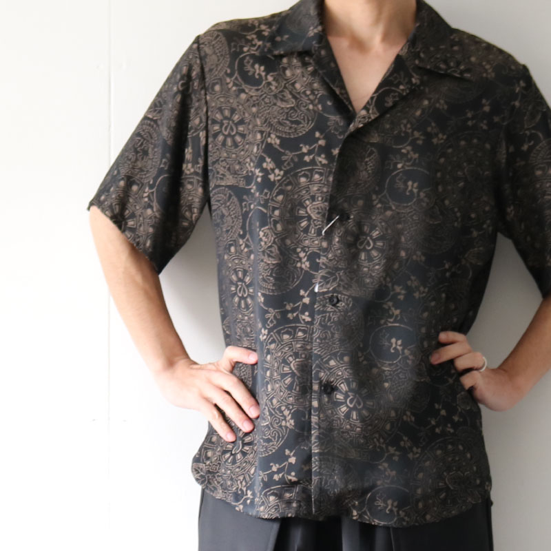 ETHOSENS エトセンス ジャカードシャツ SS JAQUARD SHIRT