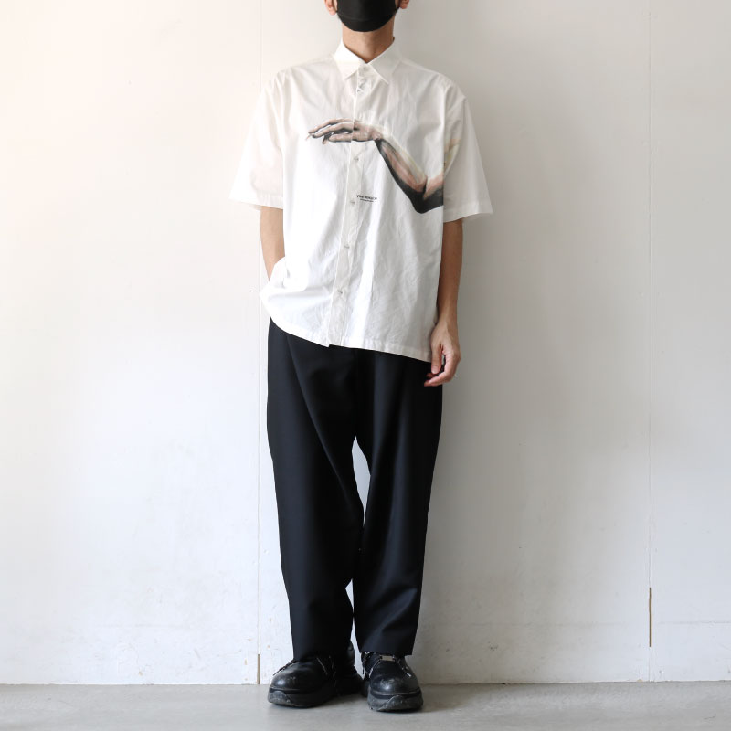 ヨシオクボYoshokuboスカーフシャツ　半袖　サイズ2