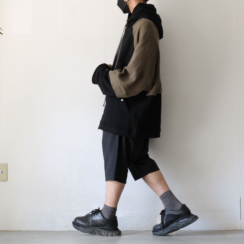 A.F ARTEFACT / ニットコンビフーディ(KNIT COMBI BIG HOODIE ZIP