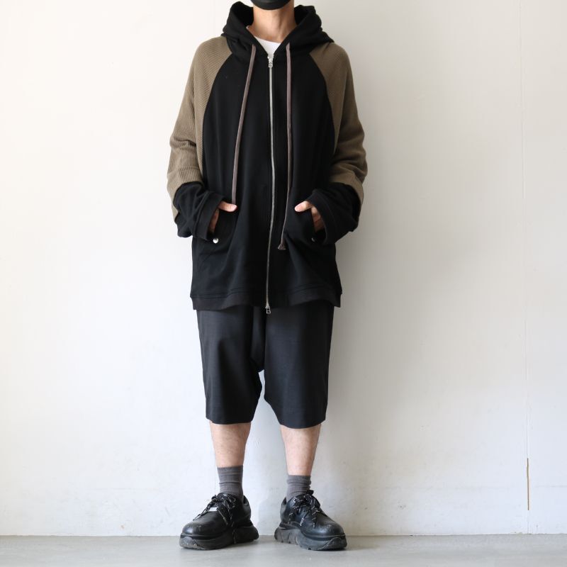 A.F ARTEFACT / ニットコンビフーディ(KNIT COMBI BIG HOODIE ZIP