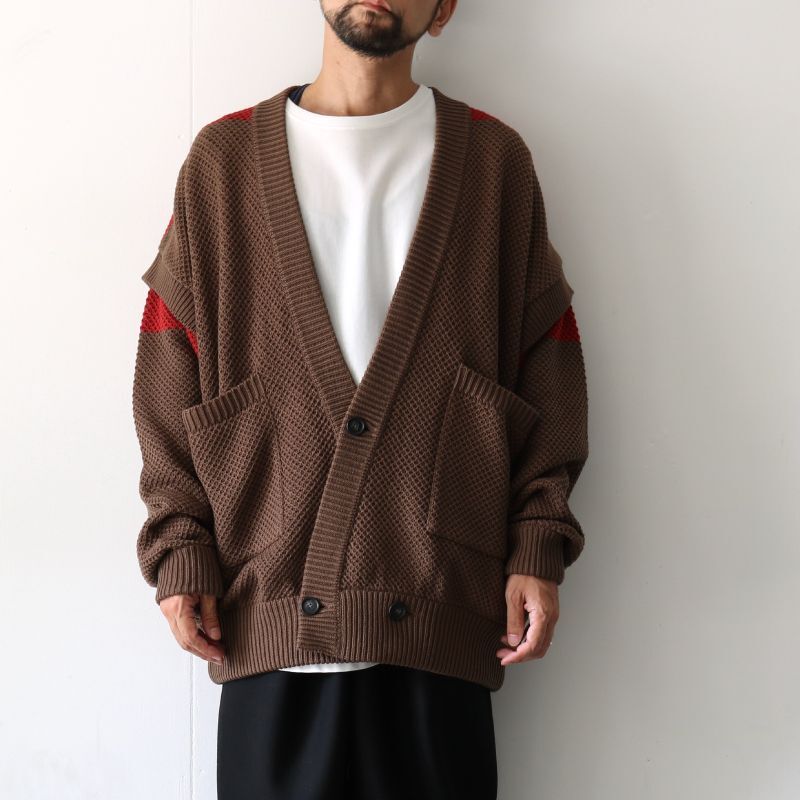 TAUPE[トープ] /ワッフルニットカーディガン（RAHBEN WAFFLE KNIT