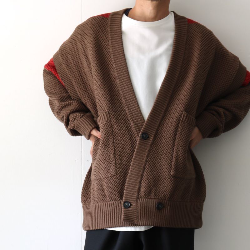 TAUPE[トープ] /ワッフルニットカーディガン（RAHBEN WAFFLE KNIT