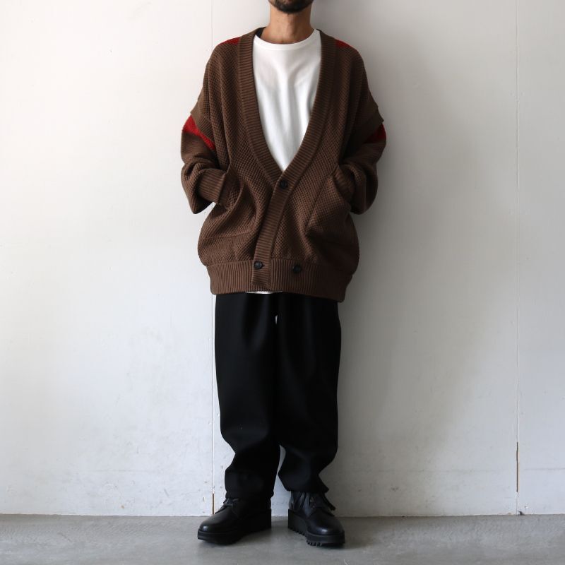 TAUPE[トープ] /ワッフルニットカーディガン（RAHBEN WAFFLE KNIT