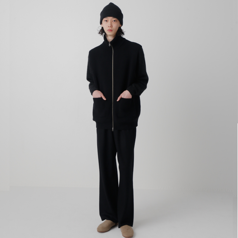 UNDECORATED(アンデコレイテッド),ニットジップアップベスト,MF WOOL